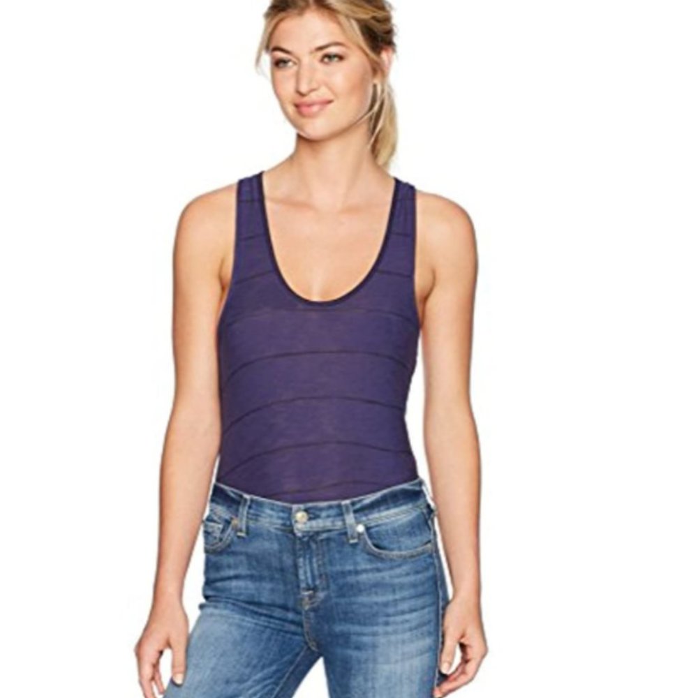 NWT Splendid Women's Panama Stripe Tank Size S Color Blue Striped $60 K293